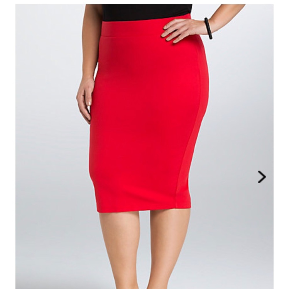 NWOT Torrid red ponte midi skirt